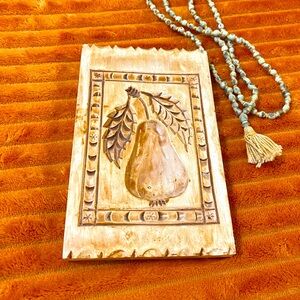 Hand Carved German Clay Pear Pastry Mold